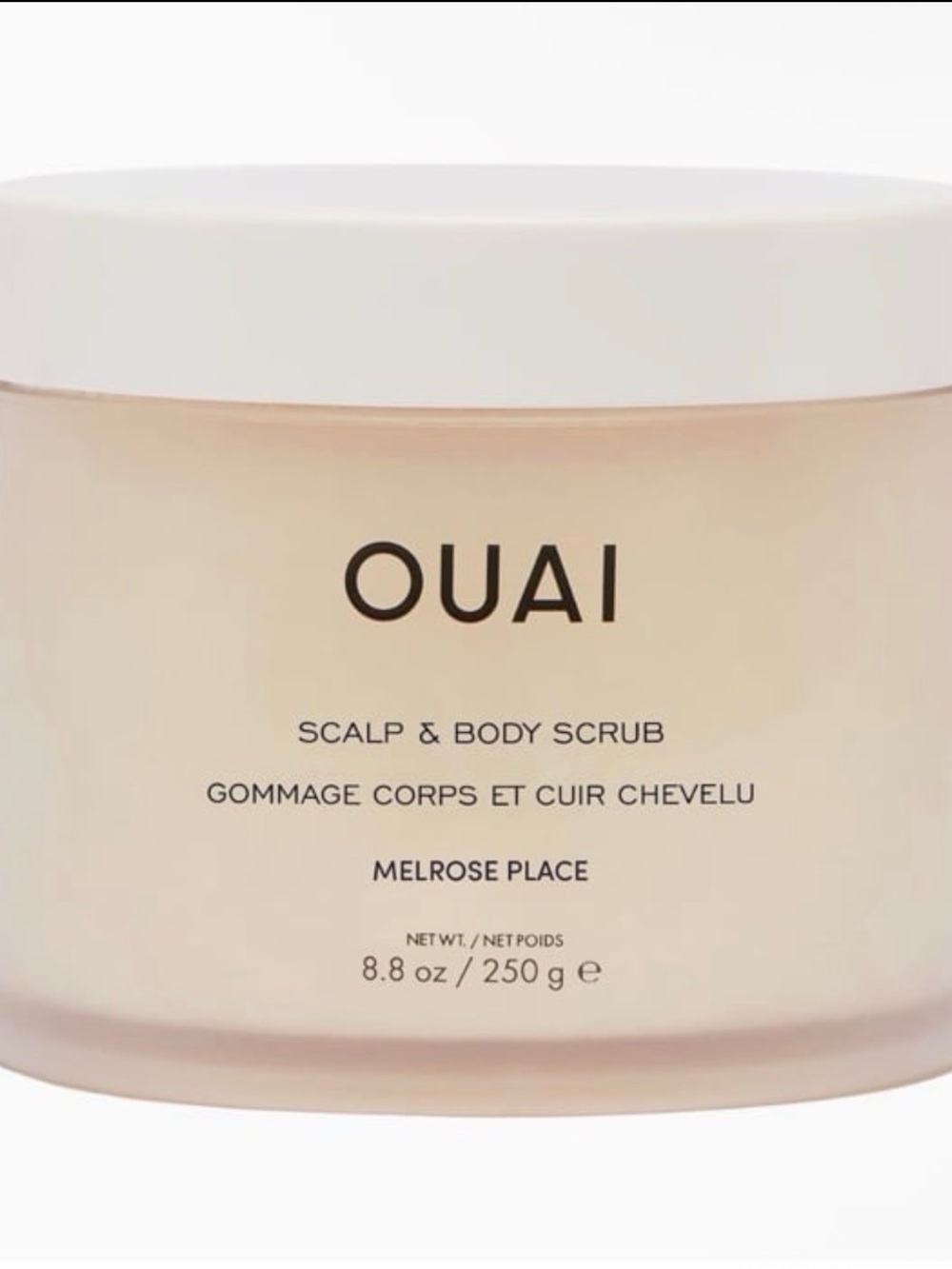 OUAI Scalp & Body Scrub — Cream Jar